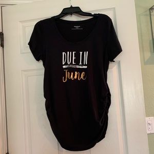 “Due in June” maternity T-shirt
